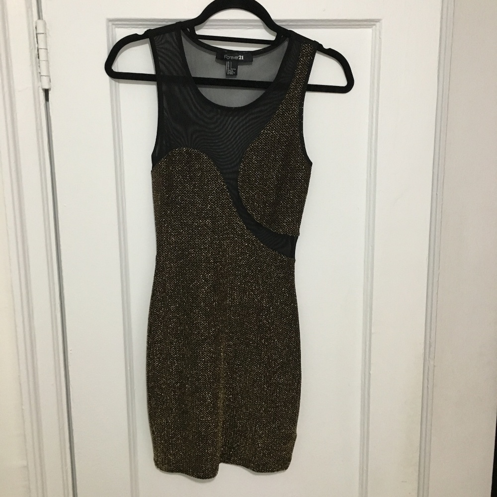 Sexy black and gold dress